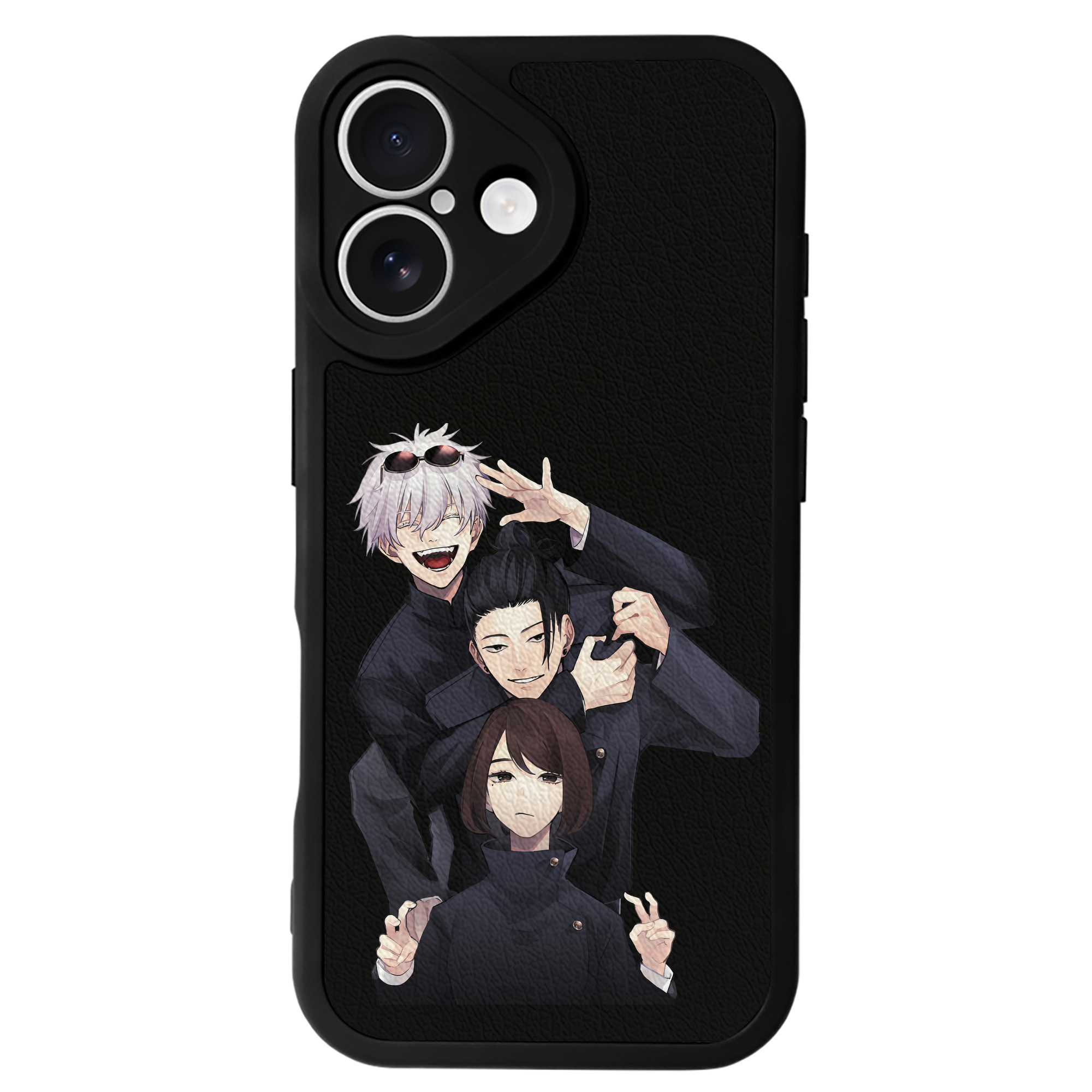 （画像用） 呪術廻戦 Jujutsu Kaisen 【iPhone 16シリーズ対応】シリコンスマホケース（レザー調） 材質：シリコン